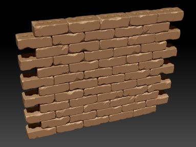 Zbrush brick wall sculpt